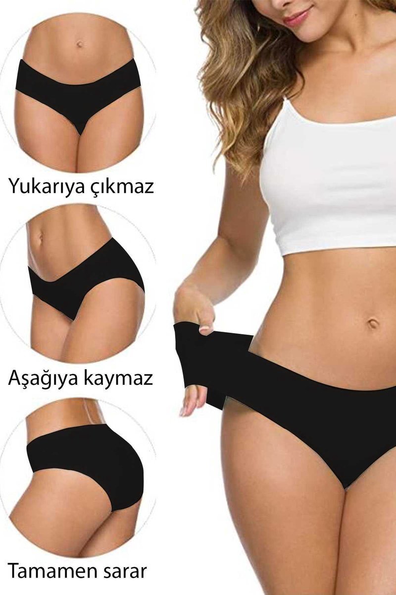 8 Adet Kadın Dikişsiz Lazer Kesim Esnek İz yapmayan Külot S7